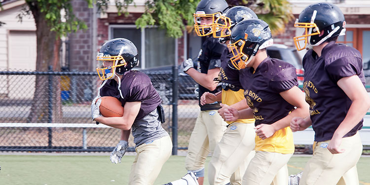 Friday night football at Hugh Boyd