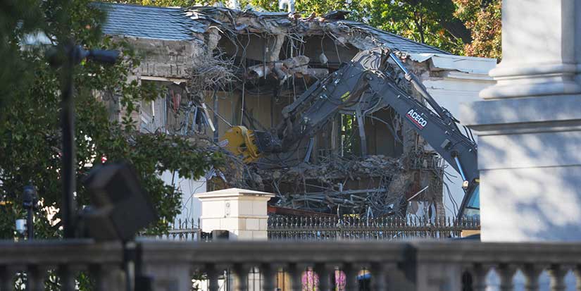 The White House starts demolishing part of the East Wing to build Trump's ballroom