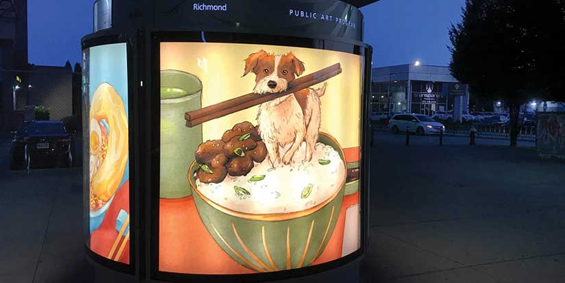 No. 3 Road Art Columns highlight Richmond’s food, Finn Slough and family moments