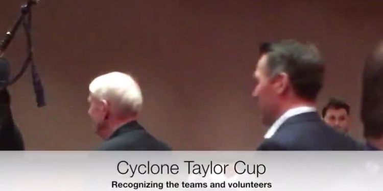 Vancouver Canucks alum share advice while congratulating participants at 2018 Cyclone Taylor Cup.